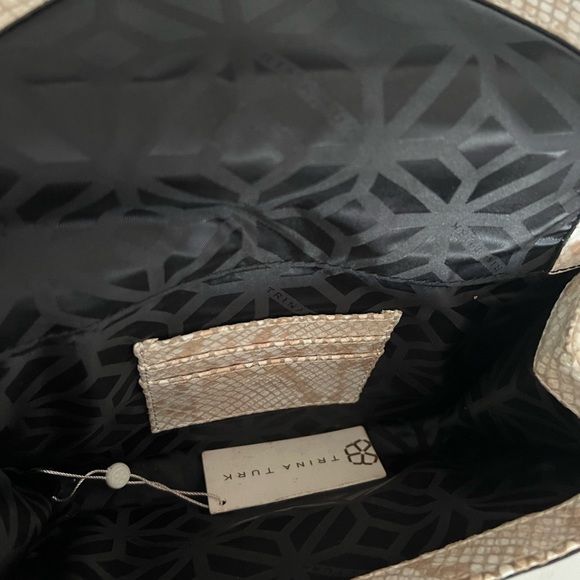 Trina Turk Snake print leather clutch - Picture 3 of 6